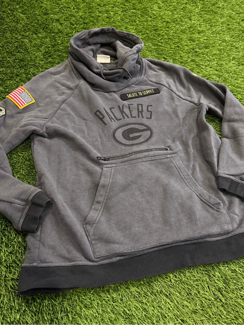 NFL Green Bay Packers Football Salute To Service Cowl neck Sweatshirt